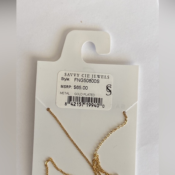 SAVVY CIE JEWELS 14K Gold Plated Initial Necklace – Letter J - Picture 8 of 8